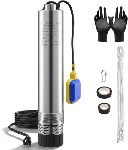 Vista 9 de Bomba sumergible de pozo profundo 1/2HP 4" para drenaje de tanques