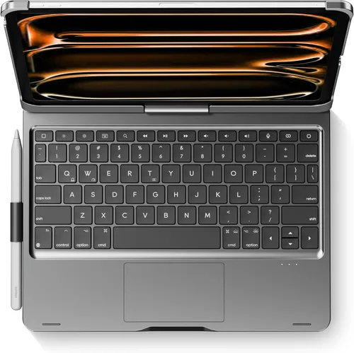 Vista 14 de edaiser Funda de teclado giratoria para Apple iPad mini 6ª 7ª generación a17 Pro, teclado Bluetooth compacto con trackpad retroiluminado RGB