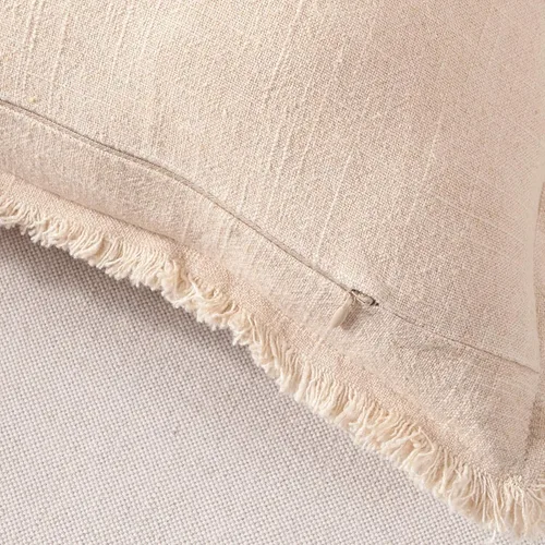 Vista 6 de ATLINIA Funda de Cojín Decorativo - Funda de Cojín de Lino de 18x18 Pulgadas Decorativa Estilo Granja Bohemio con Flecos para Sofá Cama Exterior