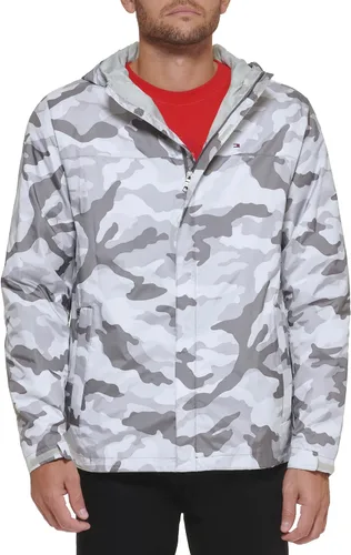 Vista 13 de Tommy Hilfiger Chaqueta impermeable con capucha, transpirable, ligera, para hombre