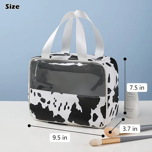 Vista 4 de IMCUZUR Neceser de viaje para mujer, bolsa de maquillaje, organizador de cosméticos, bolsa de viaje para accesorios y artículos de tocador