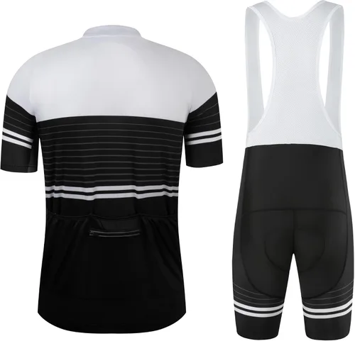 Vista 2 de Coconut Ropamo CR - Conjunto de camiseta de ciclismo para hombre, con cremallera, bolsillo con cremallera, manga corta, kits de ciclismo, pantalones