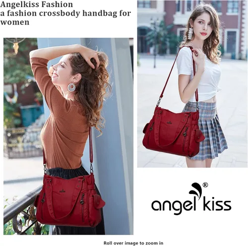 Vista 2 de Bolsos de mano para mujer, con asa superior, espaciosos, informales, de poliuretano, para el hombro, para mujer