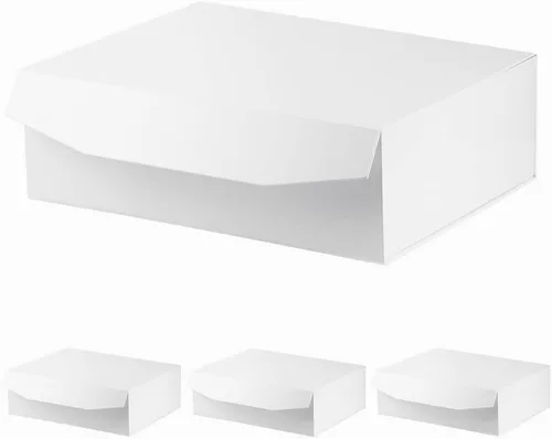 Vista 25 de 1 paquete de caja de regalo negra con tapas, pequeña de 12 x 8 x 2.7 pulgadas, cajas de regalo para ropa, cajas de regalo para camisas con cinta
