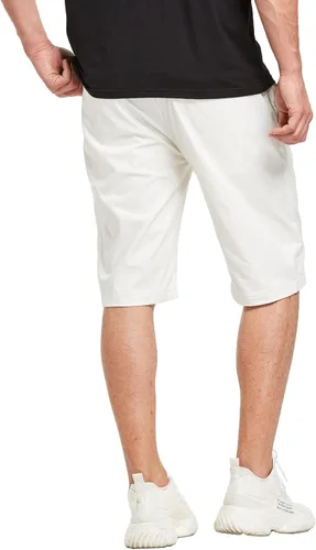 Vista 42 de JustSun Pantalones cortos para hombre, estilo casual, de algodón, con cintura elástica y bolsillos Negro