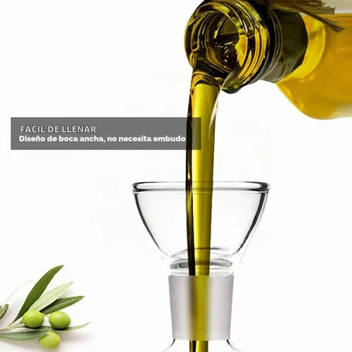 Vista 3 de 5 onzas / 5.1 fl oz de vidrio multiusos Cruet, decantador de aceite de vidrio y vinagre (cuadrado 5 onzas)