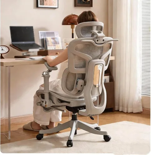 Vista 5 de Ergonomic Office Chair High Back Mesh Desk Chair with Adjustable Lumbar Support，Armrests and Headrest Computer Chair Wide Seat Task Chair(Black