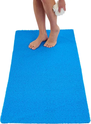 Vista 55 de Enkosi Alfombra de ducha antideslizante Loofah para suelos de ducha, bañera, baños, zonas húmedas, alfombrilla de baño acolchada con agujeros