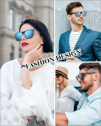 Vista 7 de 3 pares de lentes de sol polarizados de gran tamaño con clip, grandes antirreflejos, TR90, marco ligero y abatible, gafas de conducción para mujeres