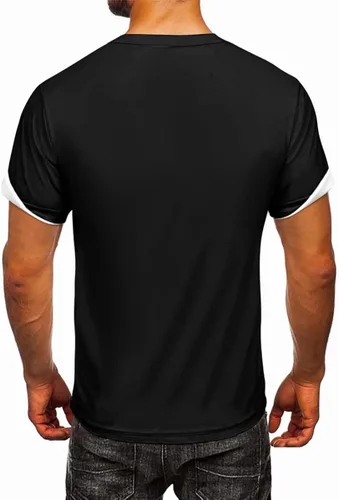 Vista 2 de Camisetas de cuello redondo para hombre con estampado de manga corta con diseño divertido