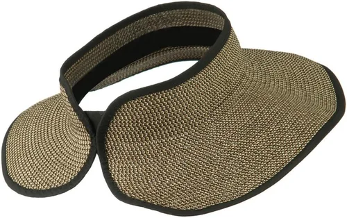 Vista 3 de Jeanne Simmons Visera enrollable de tweed UPF 50+ para mujer Negro