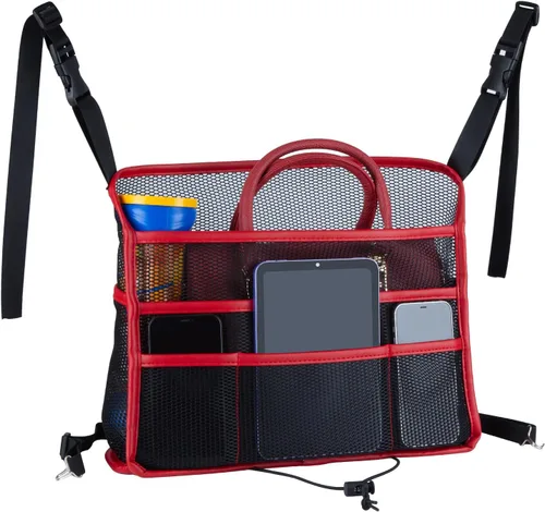 Vista 9 de Eing Organizador para Asiento Trasero de Coche - Almacenamiento de Gran Capacidad para Bolsos, Carteras y Artículos para Niños - Negro