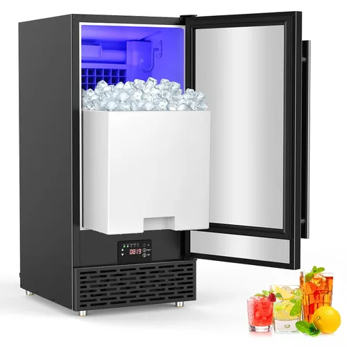 Vista 10 de Máquina de hielo Nugget para encimera 40 libras/día, contenedor de hielo de 10 libras, máquina de hielo de pellets suaves masticables de acero