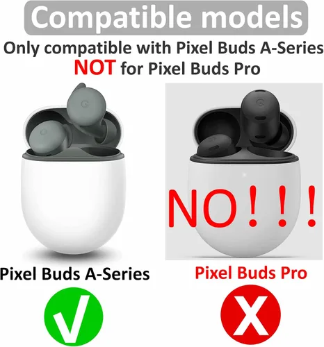 Vista 2 de Puntas de espuma viscoelástica compatibles con Google Pixel Buds A-Series, 6 pares sin ruido de silicona que reducen el ajuste cómodo en la funda