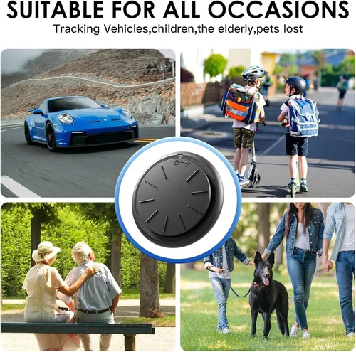 Vista 2 de Mini GPS Tracker for Vehicles-12 (1PCS Black Tracker, Black Magnetic Case)