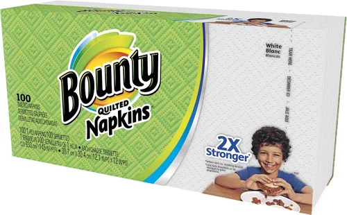 Vista 8 de Servilletas de papel Bounty Quilted, Blanco