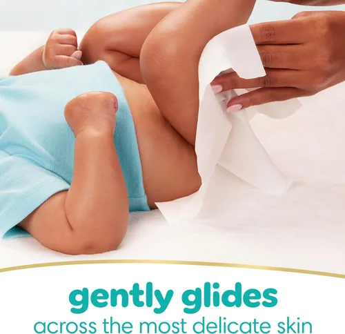 Vista 14 de PAMPERS Swaddlers 360 - Pañales con sistema de ajuste, talla 3, 156 unidades, con toallitas para bebé sensibles, 4 paquetes con tapa abatible