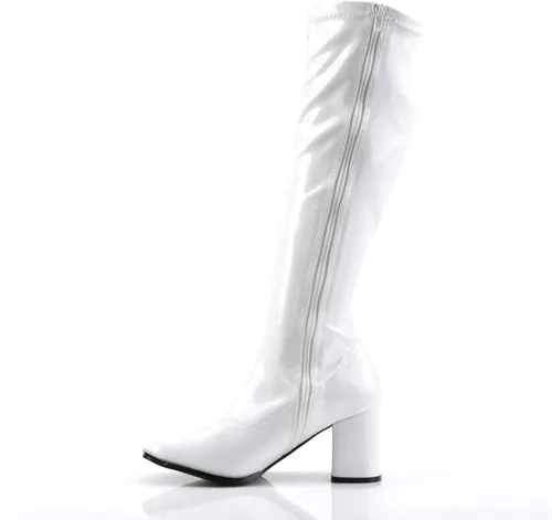 Vista 4 de Botas de disfraz blancas para mujer - 9, Charol blanco