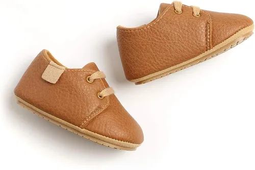 Vista 5 de HsdsBebe Zapatos Oxford de piel sintética con suela de goma suave, antideslizantes, para niños y niñas, para caminar, mocasines