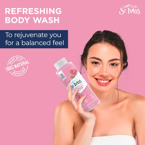 Vista 8 de St. Ives Gel de baño refrescante limpiador de agua de rosas y aloe vera hecho con limpiadores a base de plantas y extractos 100% naturales, 16 onzas