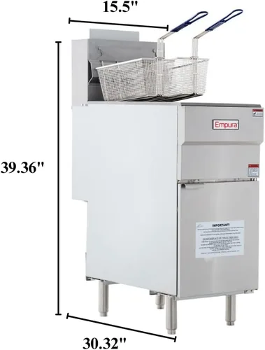 Vista 2 de EMPURA Freestanding Floor Deep Fryer