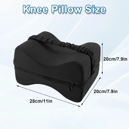 Vista 2 de Almohada de rodilla para personas que duermen de lado, diseño plegable 2 en 1, almohada viscoelástica para dormir de lado, almohada de muslo