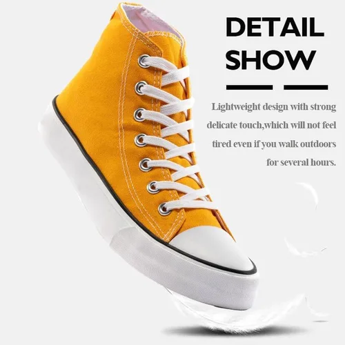 Vista 3 de LUMUBBY Zapatos de lona para mujeres y hombres, tenis de lona con cordones, tenis de lona a la moda, zapatos clásicos casuales para caminar, cómodos
