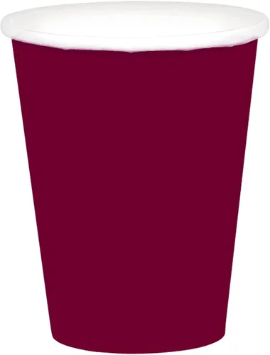Vista 26 de Vibrantes vasos de papel morados (paquete de 20) – 9 onzas – Perfecto para fiestas, reuniones, picnics y uso doméstico