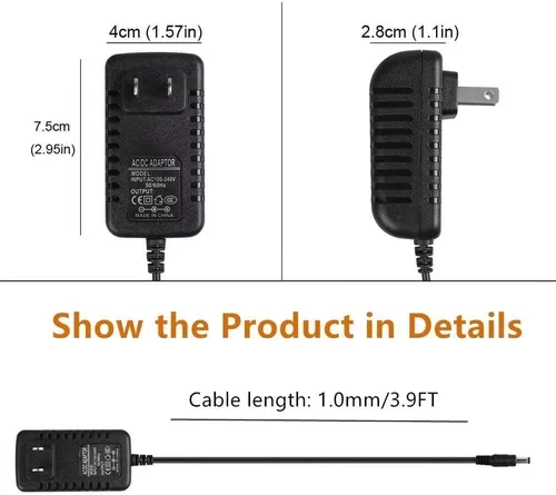 Vista 4 de Adaptador AC/DC compatible con Troy-Bilt 12AGA26G011 12AE449E211 Fuente de alimentación para cortacésped