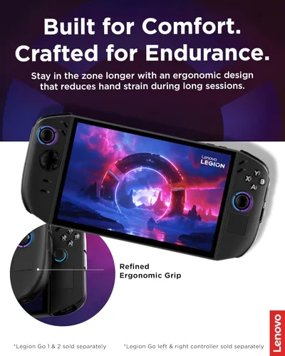 Vista 3 de Lenovo Legion Go 2 Right Controller, Works with Legion Go 1 & 2, Hall Effect Joystick and Triggers, 10m Range, Black