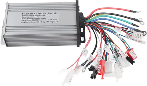 Vista 9 de Controlador de motor sin escobillas, carcasa de aluminio duradera de alta potencia 1000W-1500W, controlador de 48V-72V, rango de voltaje