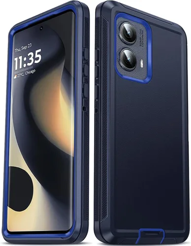 Vista 13 de LeYi Funda para Motorola Edge-2022: 【No es compatible con Edge Plus】 Funda resistente 3 en 1, funda resistente 3 en 1, grado militar, a prueba