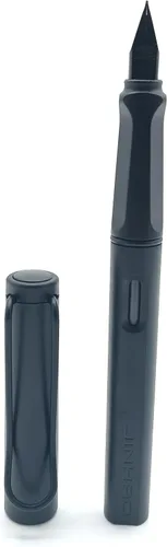 Vista 7 de GOLD LEAF Jinhao 599 Alstar Designer Matt Black Pluma estilográfica, escritura suave 0.020 in punta fina pluma estilográfica para estudiante