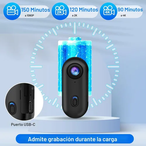 Vista 7 de Cámara de acción i3 4K pulgar, tamaño pequeño, montaje en cualquier lugar