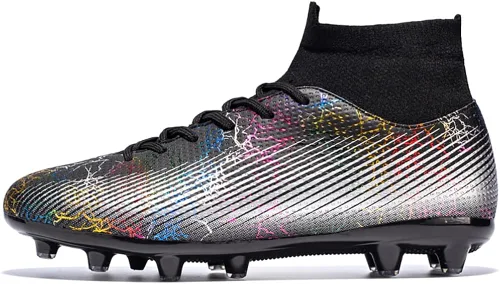 Vista 2 de TSSTL Tacos de fútbol para hombre, ligeros, de alto rendimiento, para interiores y exteriores, para césped profesional, para entrenamiento de picos