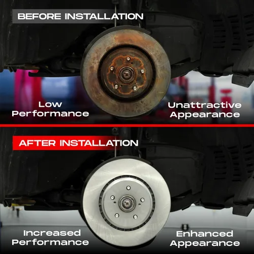 Vista 8 de R1 Concepts Frenos traseros y rotores Hardware incluido Kit de pastillas de freno y rotores traseros óptimos OEp Compatible con Buick Century