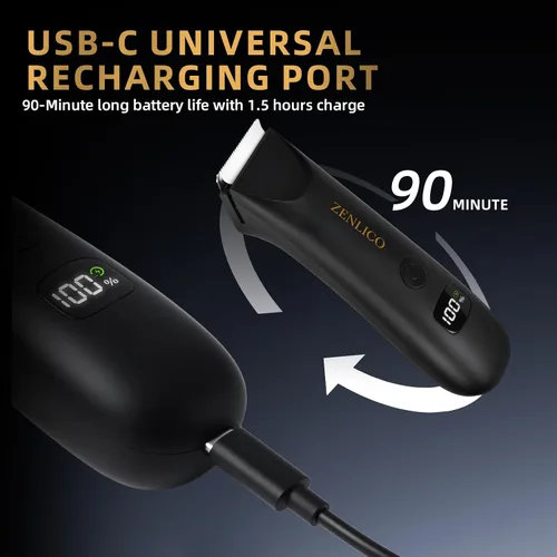 Vista 4 de Recortadora de pelo púbico para hombres, recargables, Manscape Body Hair Trimmer