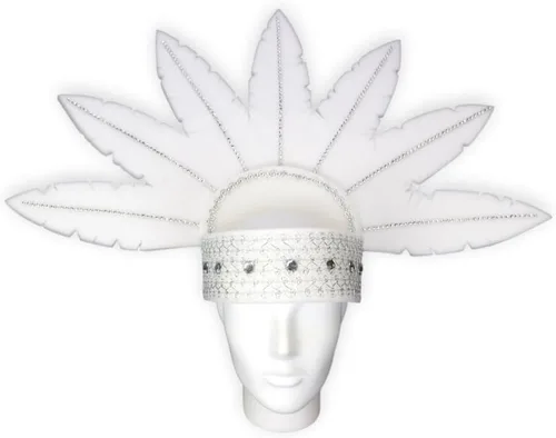 Vista 45 de Foam Party Hats: Feathers Princess Crown – Handmade Fancy Feather Crown for Weddings, Parties & Costumes