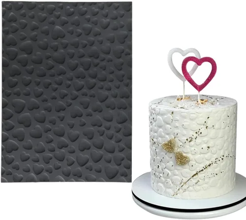 Vista 14 de mostsom Molde de Silicona para Pastel de Encaje con Patrón de Cubo, Tapete de Impresión de Fondant para Hornear, Dulces, Chocolate, Decoración