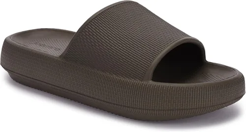 Vista 10 de Joomra - Sandalias acolchadas tipo pantuflas para mujeres y hombres, antideslizantes, de secado rápido, sandalias para baño, con suela gruesa
