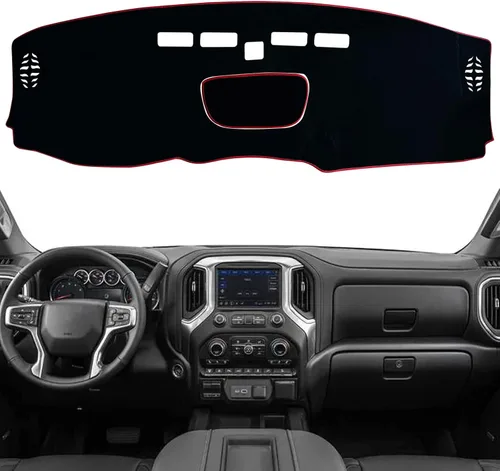 Vista 7 de Funda para salpicadero personalizada para consola central interior compatible con Chevrolet Silverado/GMC Sierra 1500 2500 3500 camiones 2019-2023