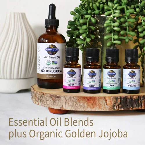 Vista 7 de Garden of Life Aceite de jojoba 100% orgánico y puro aceite de jojoba dorado para cabello, piel y cara, aceite corporal de jojoba prensado en frío