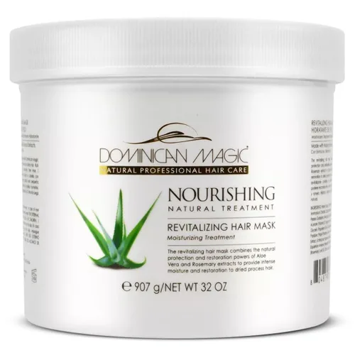 Vista 8 de Dominican Magic Mascarilla nutritiva revitalizada para el cabello, tarro de 16 onzas