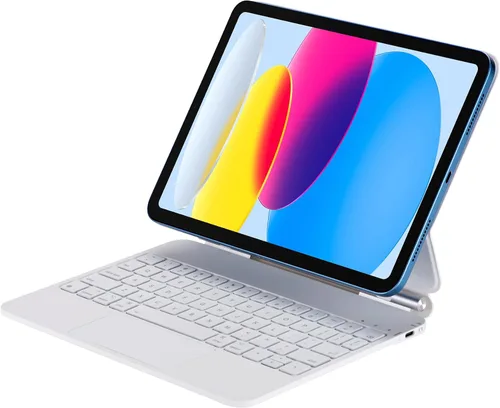 Vista 14 de mobee Magic Keyboard Funda para iPad de 10.9 pulgadas (2022) y iPad 11ª (A16, 2025), funda magnética con teclado con trackpad multitáctil Negro