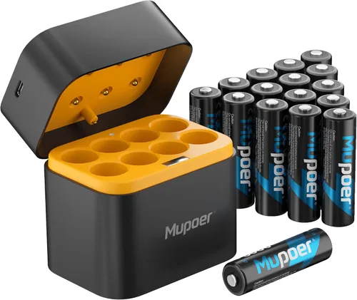 Vista 14 de Baterías AA recargables con caja, baterías de litio de 3600 mWh, AA de 1.5 V, 4 unidades, batería doble A, recargable, iones de litio de larga