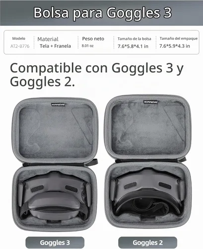 Vista 5 de Anbee - Funda de transporte para gafas 3/2, bolsa de almacenamiento portátil para viajes