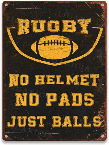 Vista 19 de LIUAXICIA Cartel de fútbol deportivo vintage redondo de aluminio de metal, jugador retro americano para bar y hogar, 8.00 x 8.00 pulgadas