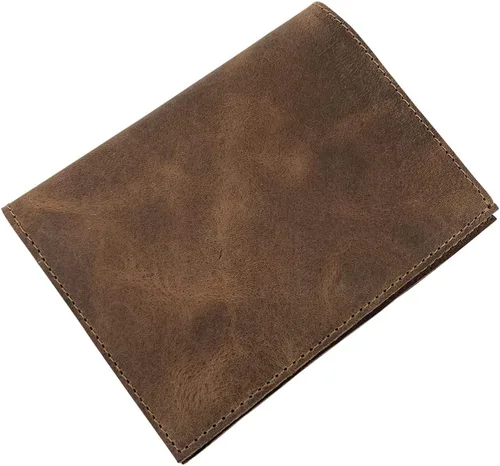 Vista 2 de Hide & Drink, Organizador de pasaporte doble de cuero hecho a mano de cuero de grano completo, Bourbon Marrón, Cartera de viaje