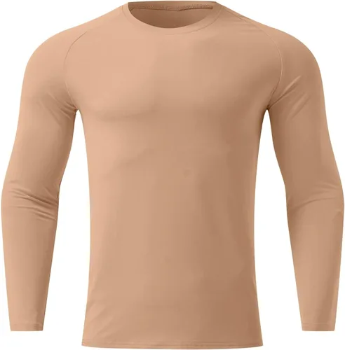 Vista 86 de Camisas de compresión atléticas de manga larga para hombre, capa base, camisa de entrenamiento atlético, camisas de compresión, camisetas deportivas