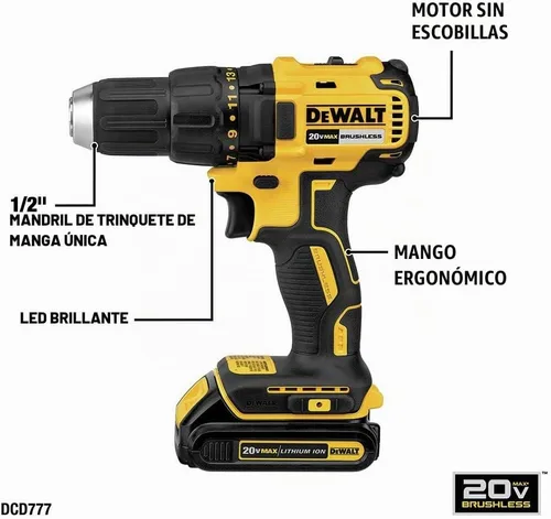 Vista 4 de DeWalt DCK277C2 - Juego de brocas compactas sin escobillas y impacto (20 V)